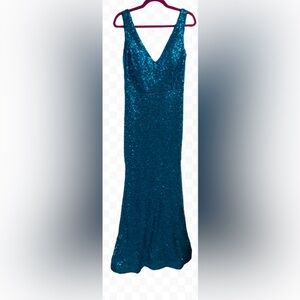 Sparkling Blue Glitter Fabric